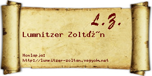 Lumnitzer Zoltán névjegykártya